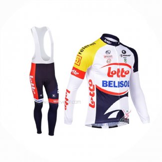 2013 Maillot Cyclisme Lotto Belisol Violet Blanc Manches Longues Et Cuissard