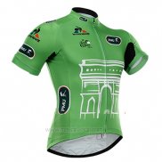 2015 Maillot Cyclisme Tour De France Vert Manches Courtes