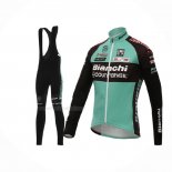 2016 Maillot Cyclisme Bianchi Mtb Noir Vert Manches Longues Et Cuissard