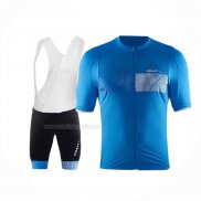 2017 Maillot Cyclisme Craft Bleu Manches Courtes Et Cuissard