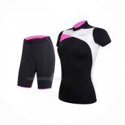 2017 Maillot Cyclisme Femme RH+ Noir Manches Courtes Et Cuissard