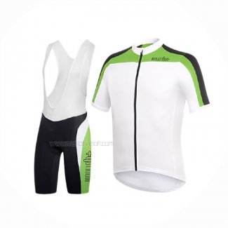 2017 Maillot Cyclisme RH+ Blanc Vert Manches Courtes Et Cuissard