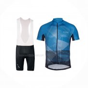 2018 Maillot Cyclisme Vaude Majura Bleu Manches Courtes Et Cuissard