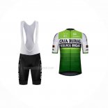 2020 Maillot Cyclisme Caja Rural Blanc Vert Manches Courtes Et Cuissard