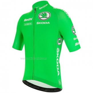 2020 Maillot Cyclisme Vuelta Espana Vert Manches Courtes