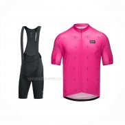 2022 Maillot Cyclisme Gore Fuchsia Manches Courtes Et Cuissard