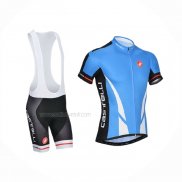 2014 Maillot Cyclisme Castelli Bleu Noir Manches Courtes Et Cuissard