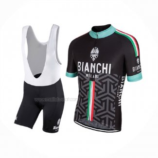 2017 Maillot Cyclisme Bianchi Milano Pride Noir Manches Courtes Et Cuissard