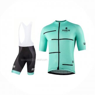 2021 Maillot Cyclisme Bianchi Lumiere Vert Manches Courtes Et Cuissard(2)