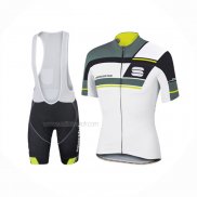 2016 Maillot Cyclisme Sportful Blanc Gris Manches Courtes Et Cuissard