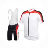 2017 Maillot Cyclisme RH+ Blanc Rouge Manches Courtes Et Cuissard