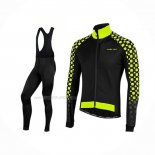 2019 Maillot Cyclisme Nalini CRIT 3l 2.0 Noir Jaune Manches Longues Et Cuissard