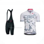 2021 Maillot Cyclisme Castelli Blanc Gris Manches Courtes Et Cuissard