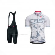 2021 Maillot Cyclisme Castelli Blanc Gris Manches Courtes Et Cuissard