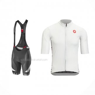 2021 Maillot Cyclisme Castelli Blanc Manches Courtes Et Cuissard