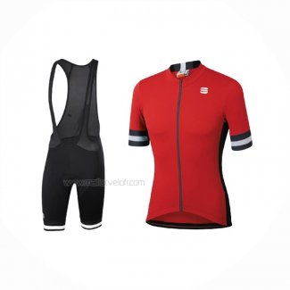 2021 Maillot Cyclisme Sportful Rouge Manches Courtes Et Cuissard