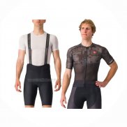 2024 Maillot Cyclisme Castelli Noir Manches Courtes Et Cuissard