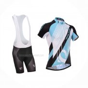 2014 Maillot Cyclisme Pearl Izumi Noir Azur Manches Courtes Et Cuissard