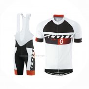 2016 Maillot Cyclisme Scott Blanc Noir Manches Courtes Et Cuissard(1)