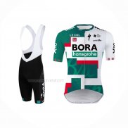 2022 Maillot Cyclisme Bora-Hansgrone Vert Blanc Manches Courtes Et Cuissard