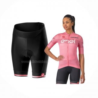 2024 Maillot Cyclisme Femme Giro D'italie Rose Manches Courtes Et Cuissard