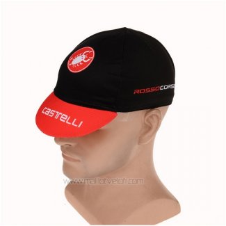 2015 Castelli Casquette Cyclisme Noir Et Rouge