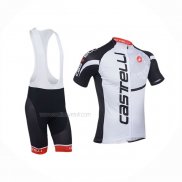 2013 Maillot Cyclisme Castelli Noir Blanc Manches Courtes Et Cuissard