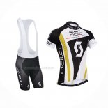 2014 Maillot Cyclisme Scott Noir Blanc Manches Courtes Et Cuissard