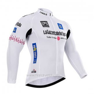 2015 Maillot Cyclisme Giro D'italie Blanc Manches Longues