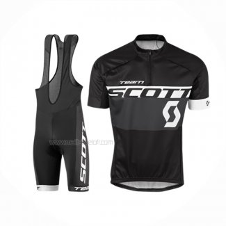 2016 Maillot Cyclisme Scott Blanc Noir Manches Courtes Et Cuissard