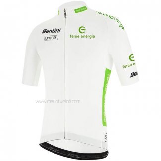 2020 Maillot Cyclisme Vuelta Espana Blanc Manches Courtes