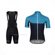 2021 Maillot Cyclisme POC Bleu Manches Courtes Et Cuissard