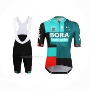 2022 Maillot Cyclisme Bora-Hansgrone Vert Manches Courtes Et Cuissard