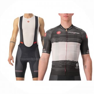 2023 Maillot Cyclisme Giro D'italie Noir Blanc Manches Courtes Et Cuissard