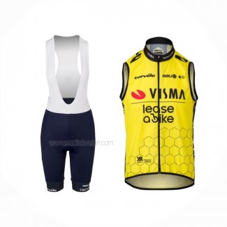 2024 Gilet Coupe-vent Jumbo Visma Jaune Et Cuissard