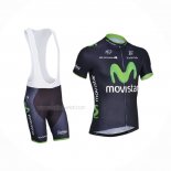 2014 Maillot Cyclisme Movistar Noir Manches Courtes Et Cuissard