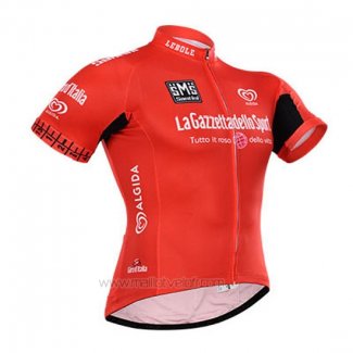 2015 Maillot Cyclisme Giro D'italie Rouge Manches Courtes