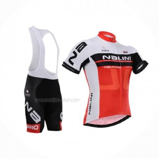 2015 Maillot Cyclisme Nalini Rouge Blanc Manches Courtes Et Cuissard