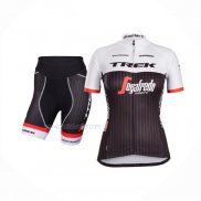 2016 Maillot Cyclisme Femme Trek Noir Rouge Manches Courtes Et Cuissard