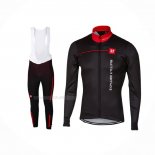 2017 Maillot Cyclisme Castelli Profond Noir Manches Longues Et Cuissard