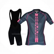 2017 Maillot Cyclisme Femme Biemme Noir Manches Courtes Et Cuissard