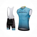 2018 Gilet Coupe-vent Astana Azur Et Cuissard