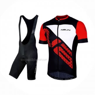 2019 Maillot Cyclisme Nalini Volata 2.0 Noir Rouge Manches Courtes Et Cuissard