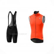 2021 Gilet Coupe-vent Castelli Orange Et Cuissard