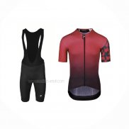 2021 Maillot Cyclisme Assos Profond Rouge Manches Courtes Et Cuissard