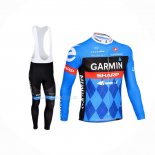 2013 Maillot Cyclisme Garmin Sharp Bleu Manches Longues Et Cuissard