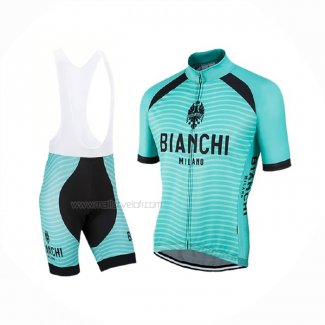 2017 Maillot Cyclisme Bianchi Milano Meja Vert Manches Courtes Et Cuissard