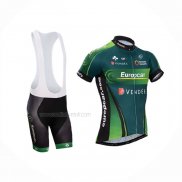 2014 Maillot Cyclisme Europcar Vert Manches Courtes Et Cuissard