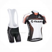 2014 Maillot Cyclisme Giant Blanc Noir Manches Courtes Et Cuissard