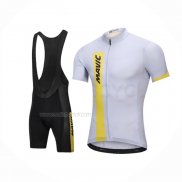 2018 Maillot Cyclisme Mavic Blanc Manches Courtes Et Cuissard